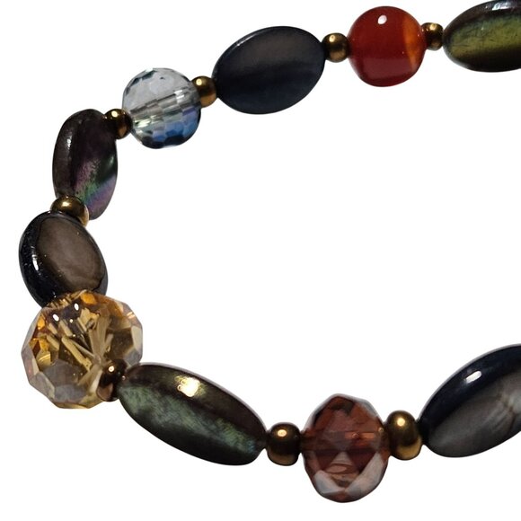 Boho Multicolor Gemstone Beaded Stretch Bracelet Fashion Jewelry Women - Picture 2 of 3